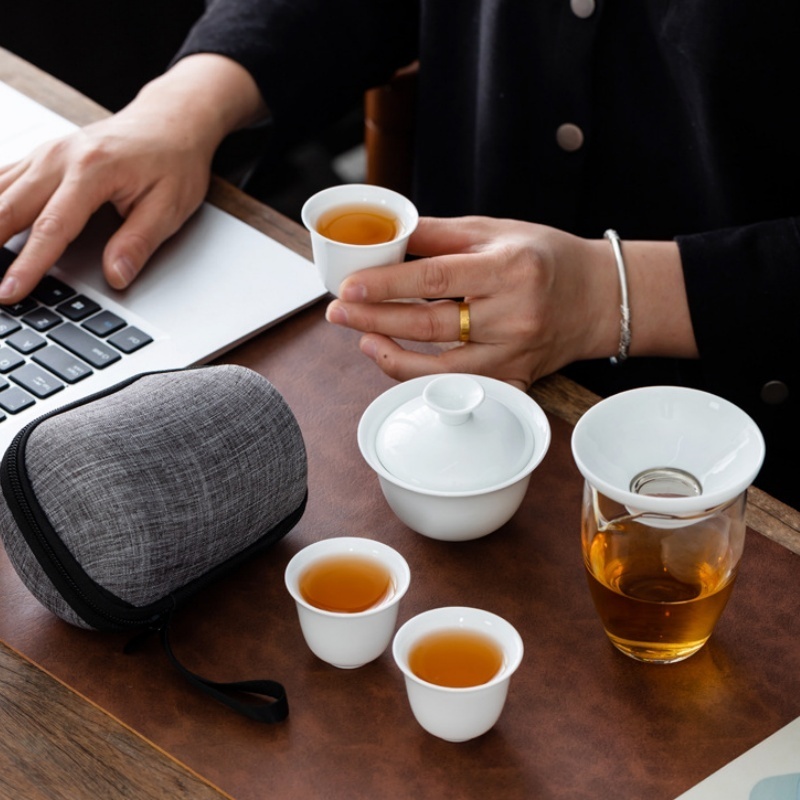 Korean Tea Set - Draagbare Chinese Kung Fu theeset, keramische