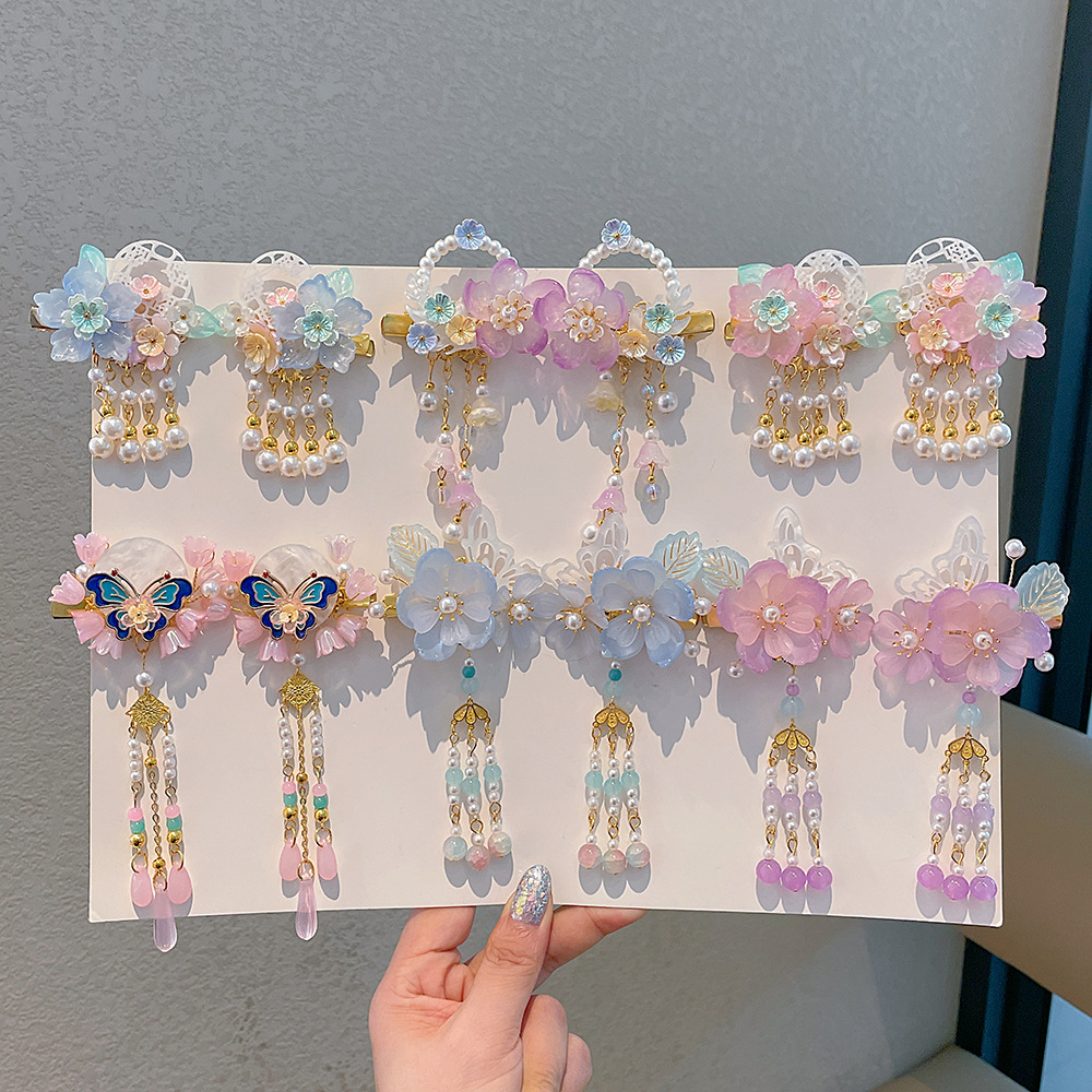 Hanbok Hair Pin - 1 paar Mooie Hanfu Handgemaakte Bloem