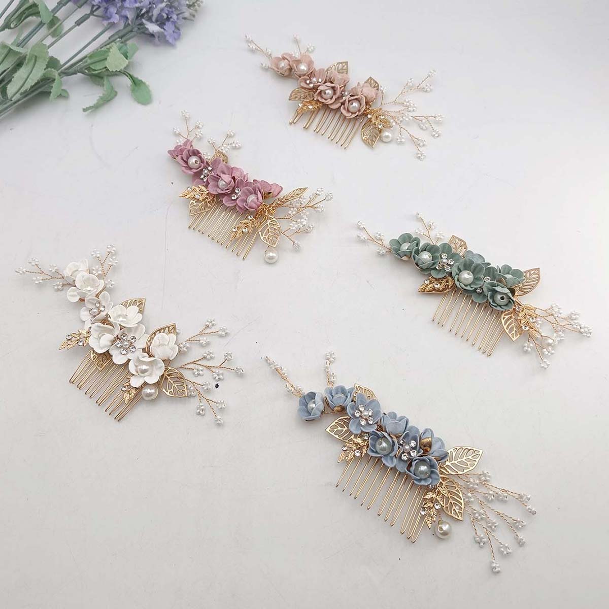 Hanbok Hair Pin - Kristallen parel haar kam clip pin