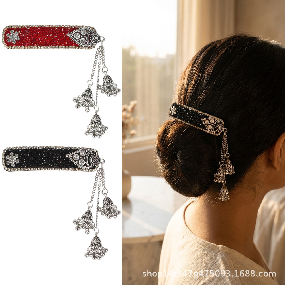 Hanbok Hair Pin - Etnische stijl kwastjes-haarspelden antieke gegraveerde kristallen