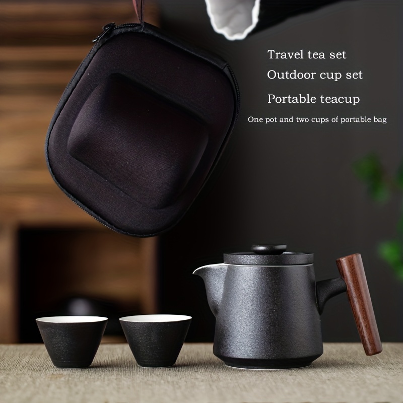 Korean Tea Set - Exquise keramische driedelige reis-thee-set: snelle kop,