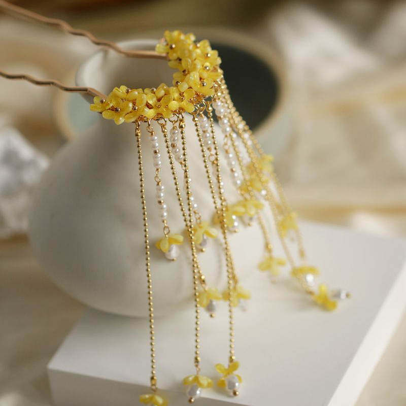 Oud-stijlige Osmanthus haarspe - Hanbok Hair Pin recensie en prijs