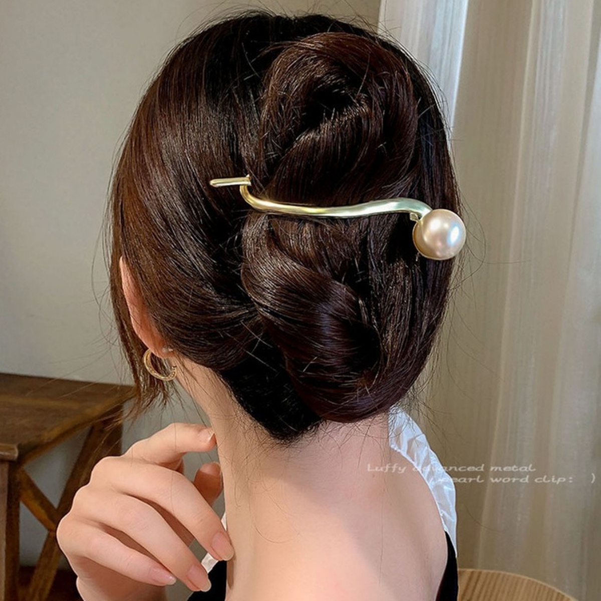 Elegante glitter parel haarcli - The Korean Lifestyle recensie en prijs