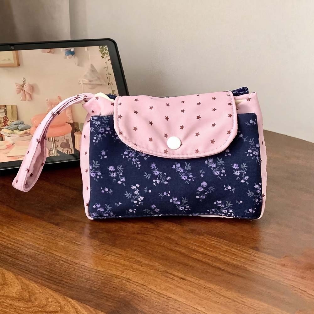 Paarse print bloemen make-up t - The Korean Lifestyle recensie en prijs