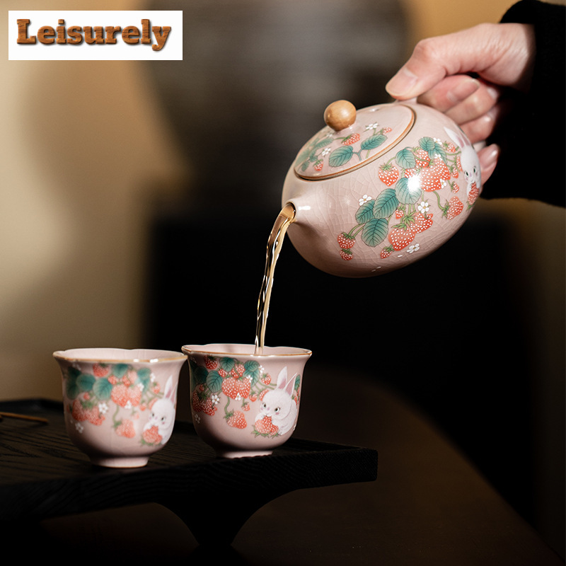 Antiek Roze Ru Oven Theekopje  - Korean Tea Set recensie en prijs