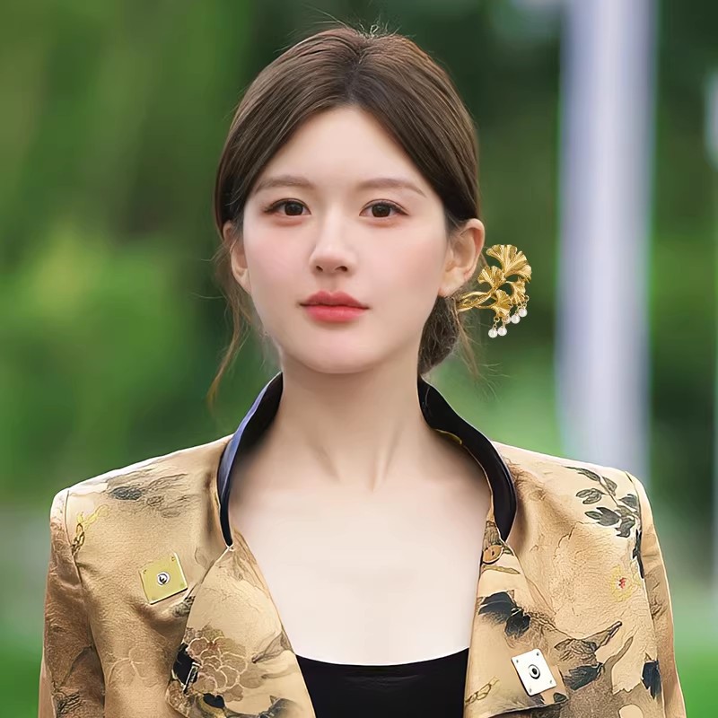 1PC Elegante Gouden Ginkgo Bla - Hanbok Hair Pin recensie en prijs