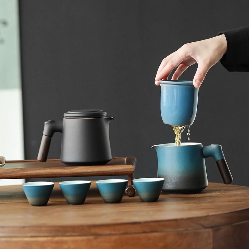 Eenvoudig 1-pot 4-kopjes reis  - Korean Tea Set recensie en prijs